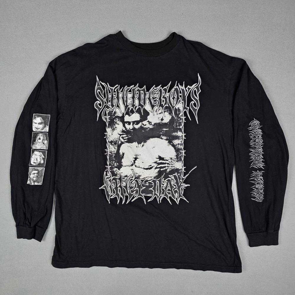 Suicideboys Shirt Mens XXL Black Grey Day G59 Band Tour Hip-Hop Horrorcore Emo